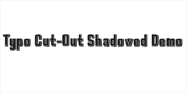 Typo Cut-Out Shadowed Demo Logo