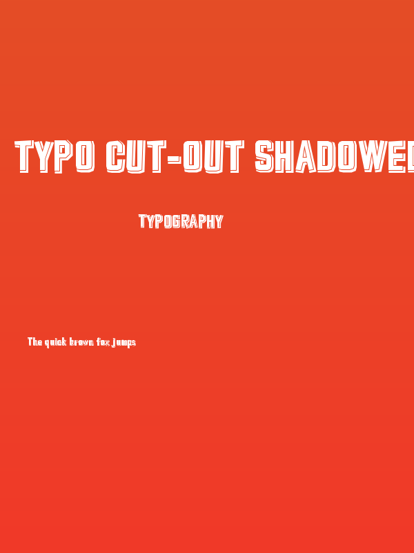 Typo Cut-Out Shadowed Demo Poster