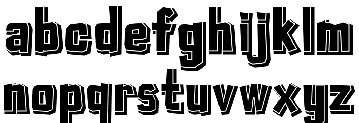 Typo Cut-Out Shadowed Demo Font LOWERCASE