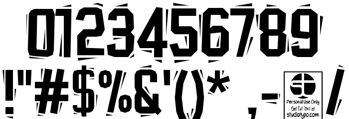 Typo Cut-Out Shaky Demo Font OTHER CHARS