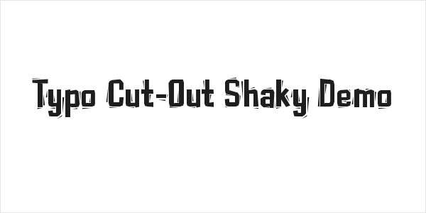 Typo Cut-Out Shaky Demo Logo