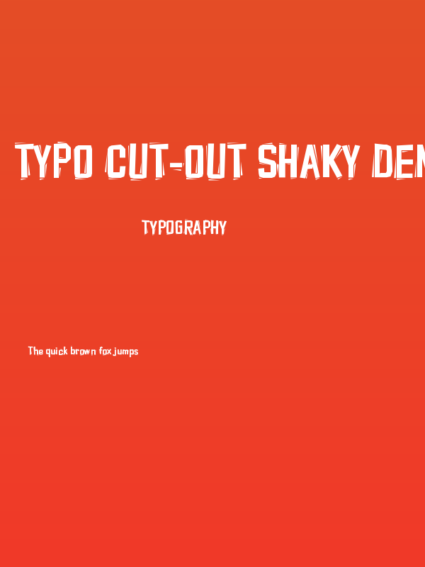 Typo Cut-Out Shaky Demo Poster