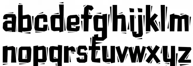 Typo Cut-Out Shaky Demo Fonte MINÚSCULAS
