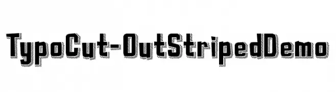 Typo Cut-Out Striped Demo  Fuentes Gratis Descargar
