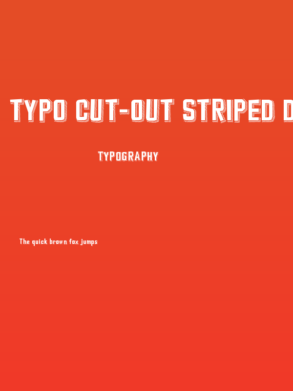 Typo Cut-Out Striped Demo Poster