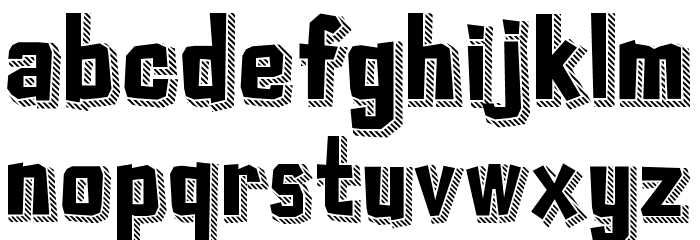 Typo Cut-Out Striped Demo Font LOWERCASE