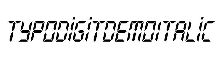Typo Digit Demo Italic  font caratteri gratis