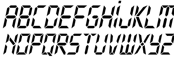Typo Digit Demo Italic Font LOWERCASE