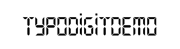 Typo Digit Demo  les polices de caractères gratuit tlcharger