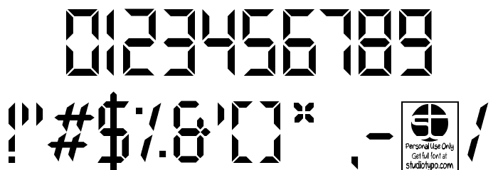 Typo Digit Demo Font OTHER CHARS