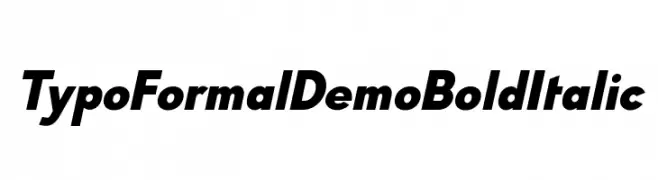 Typo Formal Demo Bold Italic  Скачать бесплатные шрифты