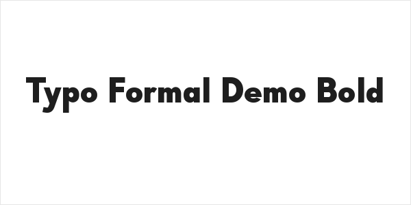Typo Formal Demo Bold Logo