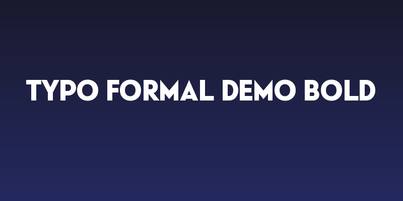 Typo Formal Demo Bold Social Header