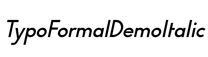 Typo Formal Demo Italic  नि: शुल्क फ़ॉन्ट्स डाउनलोड
