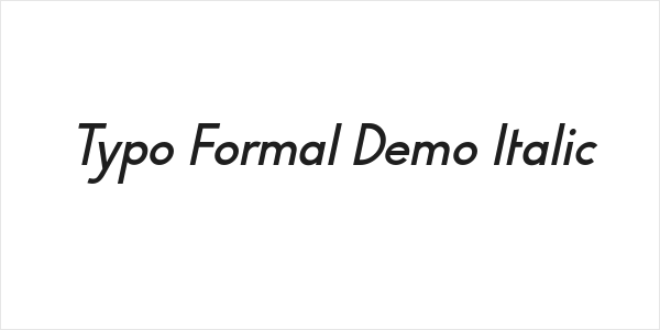 Typo Formal Demo Italic Logo