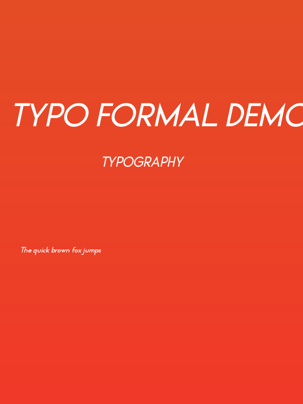 Typo Formal Demo Italic Poster