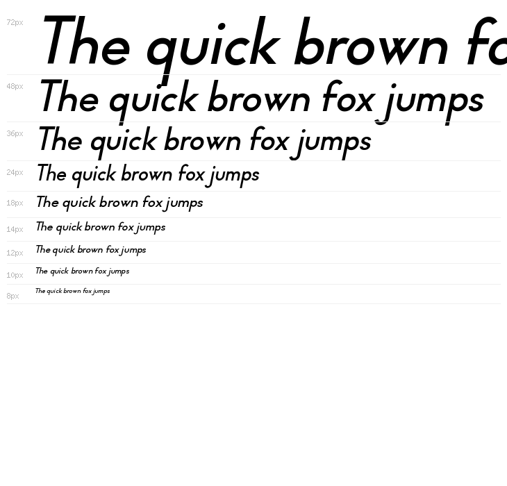 Typo Formal Demo Italic Waterfall