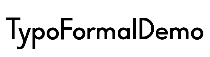 Typo Formal Demo  免费字体下载