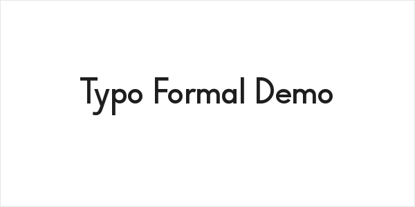 Typo Formal Demo Logo