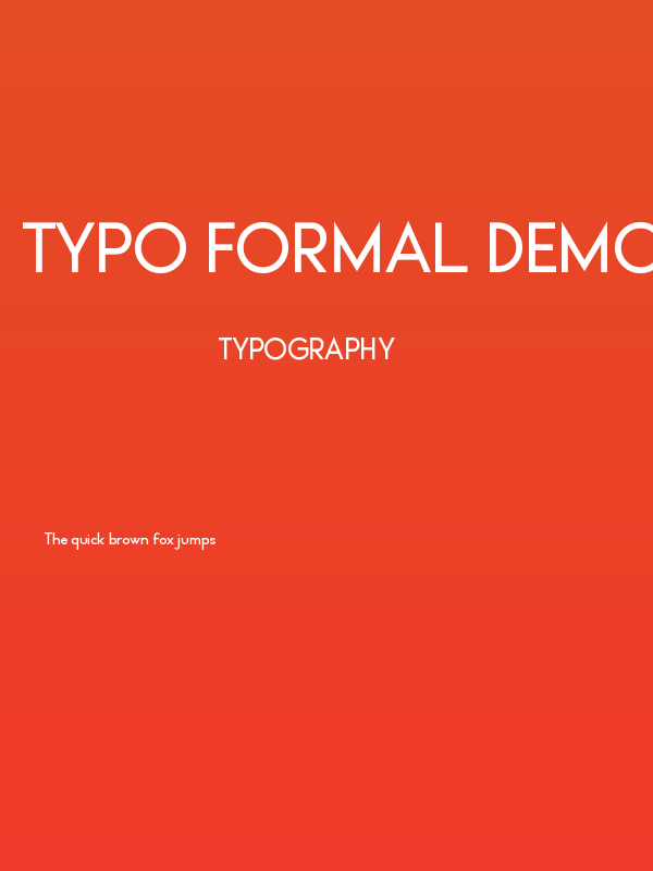 Typo Formal Demo Poster