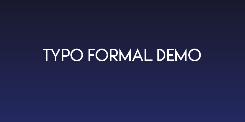Typo Formal Demo Social Header