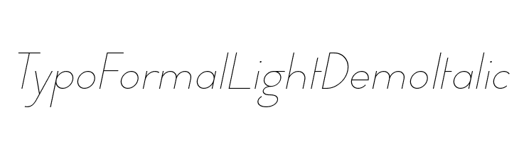 Typo Formal Light Demo Italic  font caratteri gratis