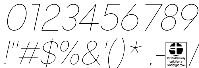 Typo Formal Light Demo Italic Font OTHER CHARS