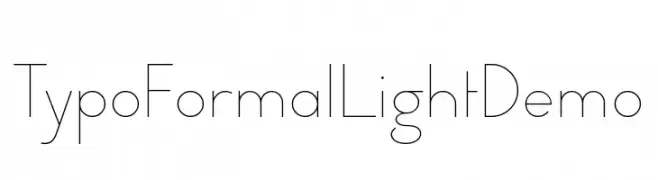 Typo Formal Light Demo  les polices de caractères gratuit tlcharger