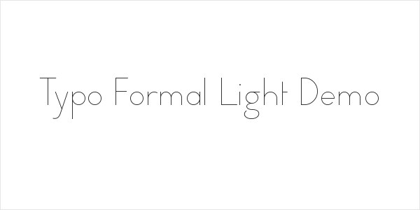 Typo Formal Light Demo Logo