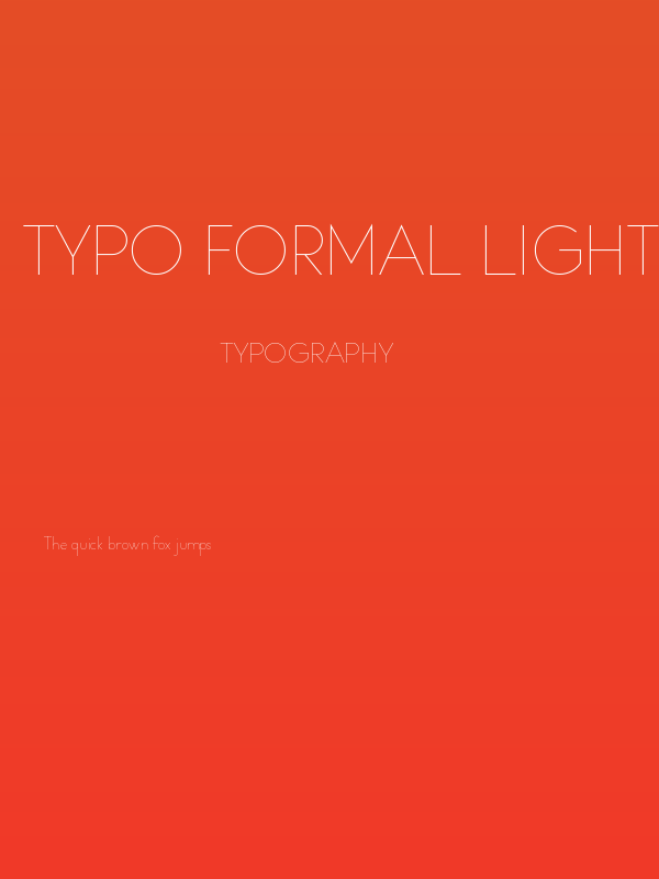 Typo Formal Light Demo Poster
