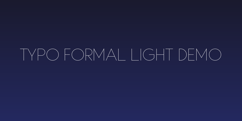 Typo Formal Light Demo Social Header