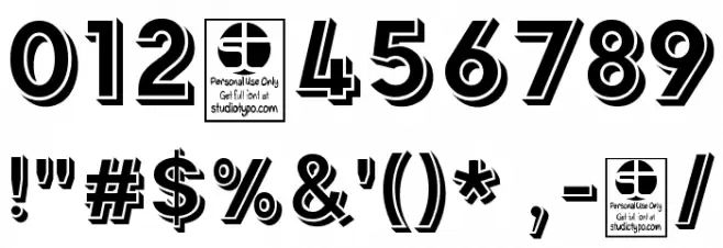 Typo Formal Shadowed Demo フォント その他の文字