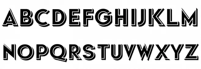 Typo Formal Shadowed Demo Font UPPERCASE