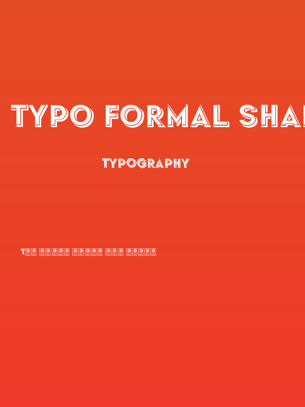 Typo Formal Shadowed Demo Poster