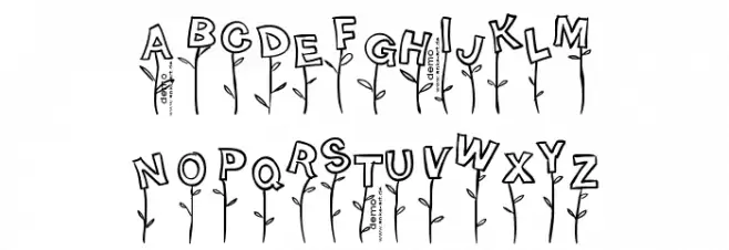 Typo Garden Demo Caratteri MAIUSCOLE