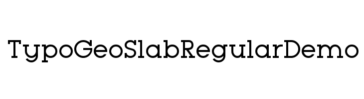 Typo GeoSlab Regular Demo Font