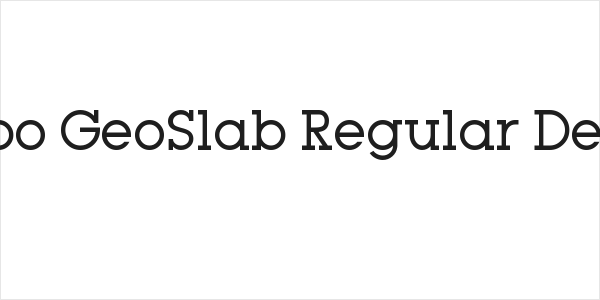 Typo GeoSlab Regular Demo Logo