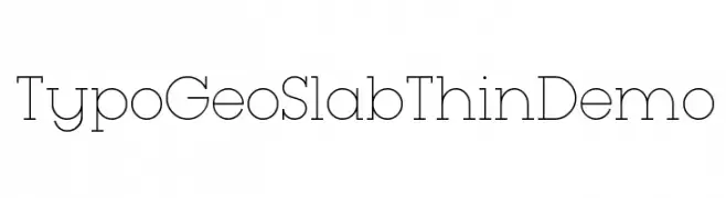 Typo GeoSlab Thin Demo  Frei Schriftart Herunterladen