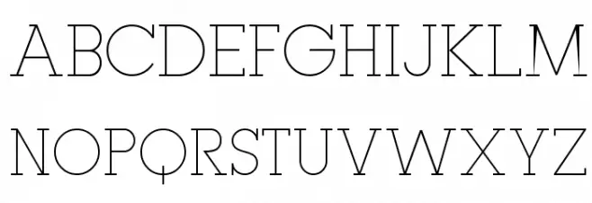 Typo GeoSlab Thin Demo Caratteri MAIUSCOLE