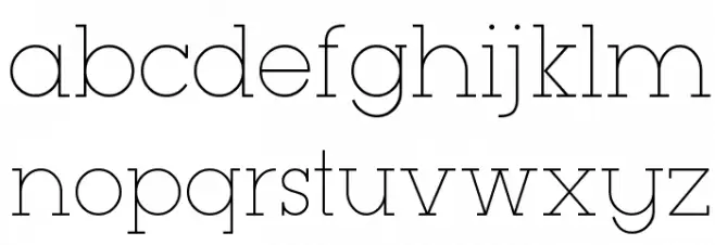 Typo GeoSlab Thin Demo Caratteri MINUSCOLO