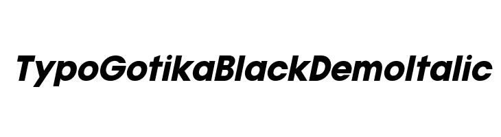 Typo Gotika Black Demo Italic Font