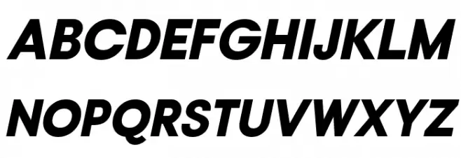 Typo Gotika Black Demo Italic Caratteri MAIUSCOLE