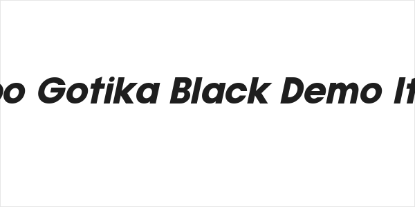 Typo Gotika Black Demo Italic Logo