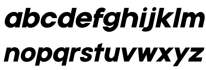 Typo Gotika Black Demo Italic Font LOWERCASE