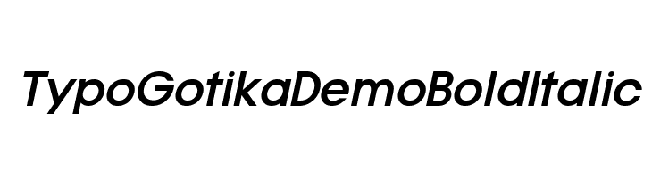 Typo Gotika Demo Bold Italic Fonte