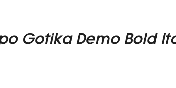 Typo Gotika Demo Bold Italic Logo