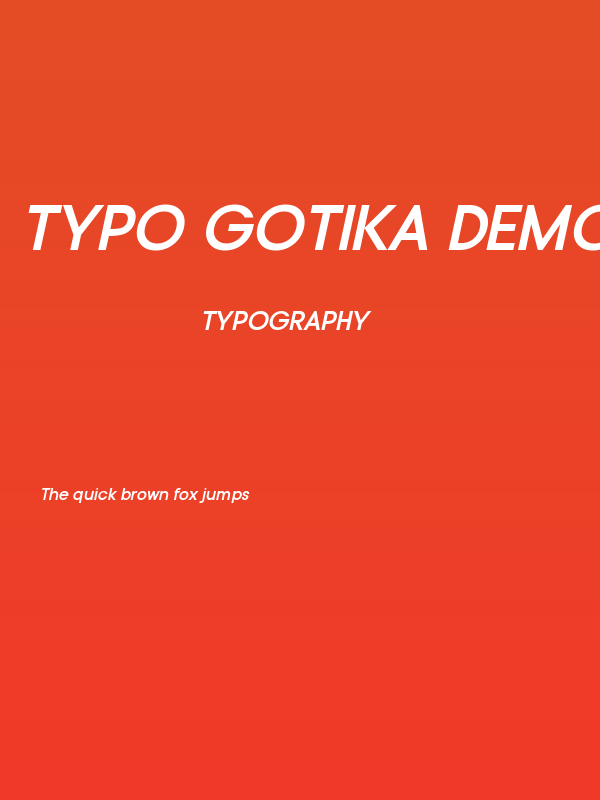 Typo Gotika Demo Bold Italic Poster