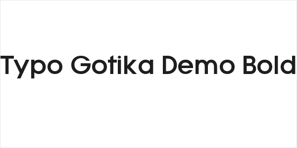 Typo Gotika Demo Bold Logo