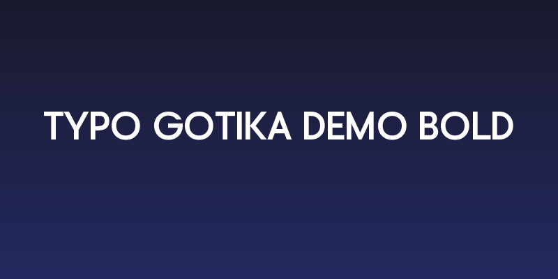Typo Gotika Demo Bold Social Header