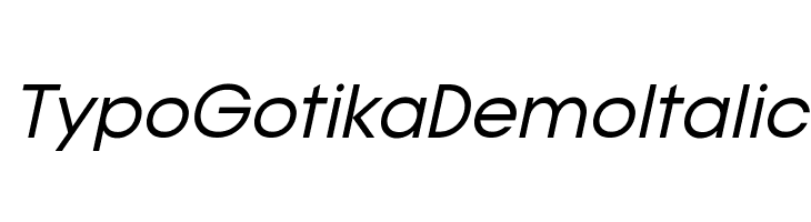 Typo Gotika Demo Italic  नि: शुल्क फ़ॉन्ट्स डाउनलोड